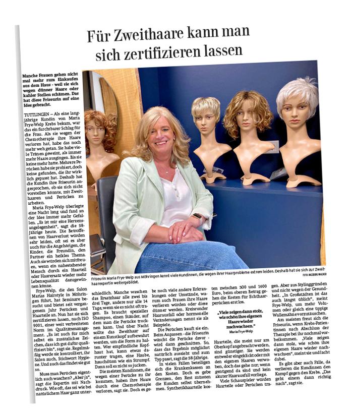 Maria Frye-Welp ist für Zweithaar zertifiziert