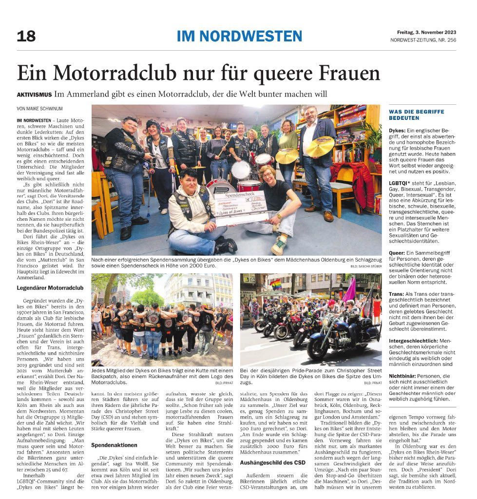 DYKES ON BIKES® Rhein-Weser | LGBTIQ+Motorrad Community