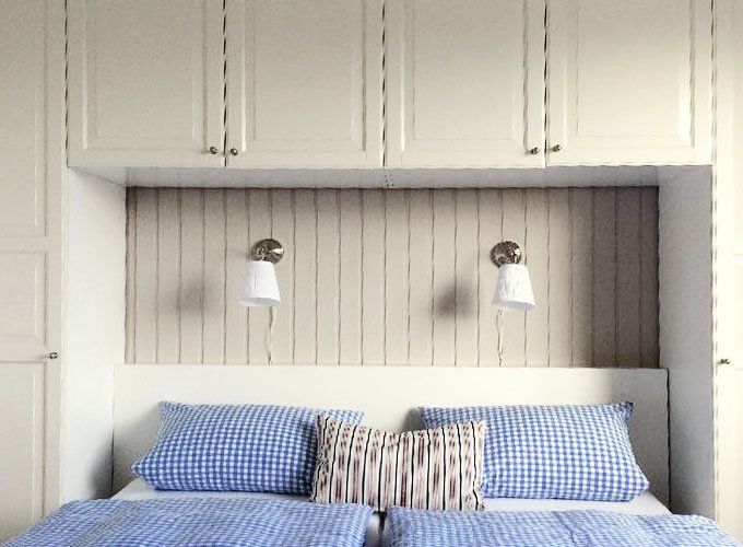 Schlafzimmer zu Wohnung 6 und 8 im Haus Hubertus auf Norderney