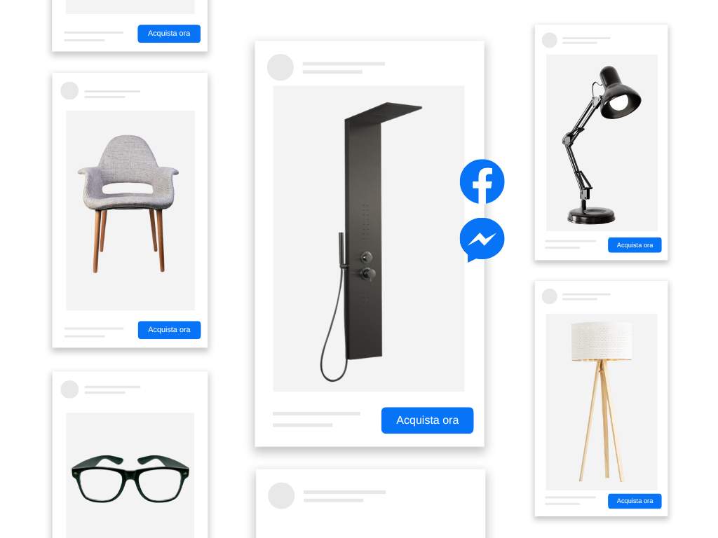 Reindirizza più persone al tuo shop o sito web con le inserzioni di Facebook. Messenger ti consente di rispondere alle domande frequenti, fornire assistenza ai clienti e addirittura chiudere le vendite. Raggiungi i tuoi clienti ovunque con uno shop online su Facebook. I clienti possono scoprire, sfogliare e acquistare i tuoi prodotti senza direttamente dall'app Facebook. Gestisci lo shop direttamente dalla dashboard evitando l'overselling Il tuo Negozio su Facebook con Stoploop e Opsboard