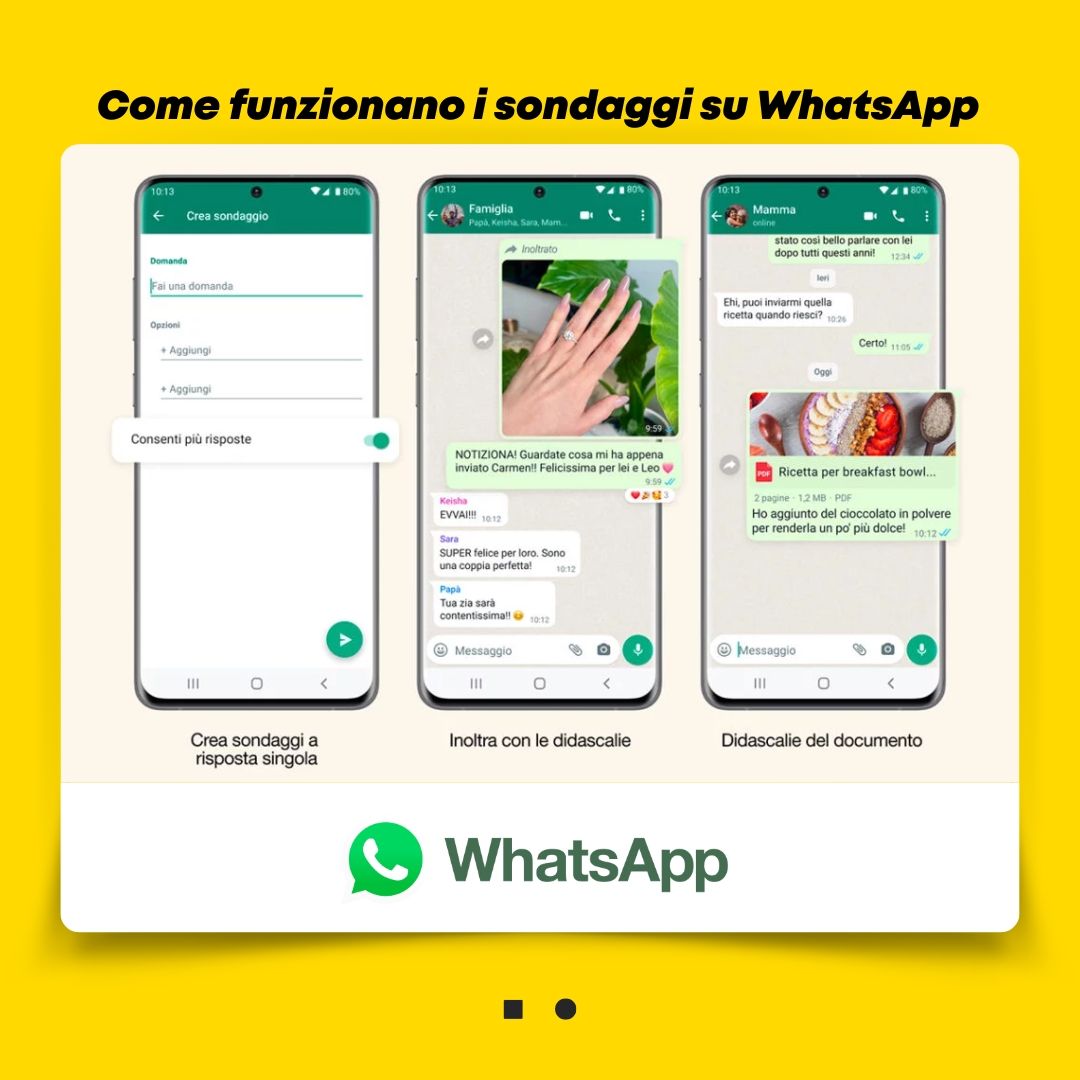 Su WhatsApp è possibile realizzare e rispondere a dei sondaggi. Sono utili per comprendere le opinioni degli utenti dei gruppi o dei canali Come funzionano i sondaggi su WhatsApp