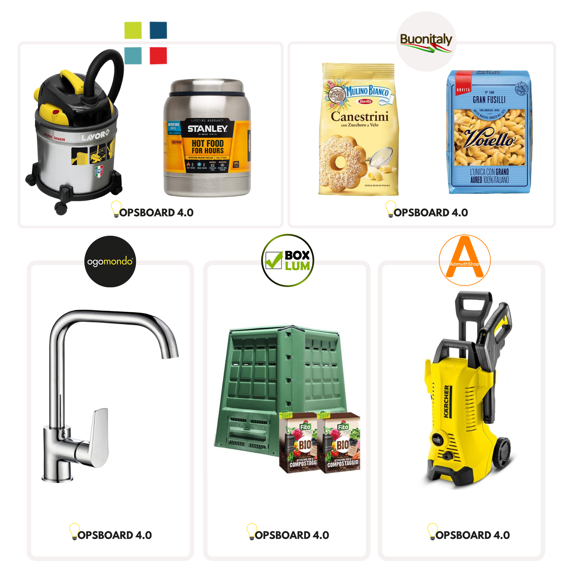 La nostra piattaforma di ecommerce con oltre 400.000 articoli disponibili è in grado di soddisfare la maggior parte delle richieste provenienti da tutto il mondo. Continuiamo ad implementare i nostri market con nuovi prodotti e nuovi marchi nell’ottica del servizio continuo rivolto ad una clientela sempre più esigente e qualificata. OPSBOARD 4.0 Vendi sui siti web