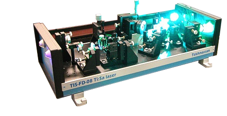 Ti:Saphir laser frequenzverdoppelt Innenaufbau Resonator Layout