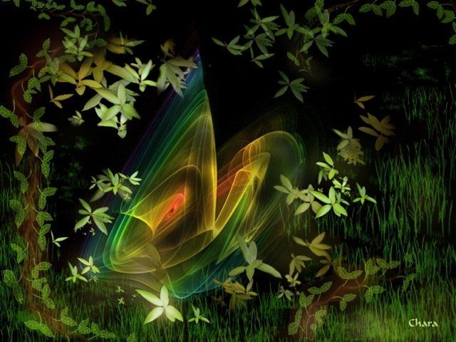 chara digital art - fractals - numeric paintings - forest 2