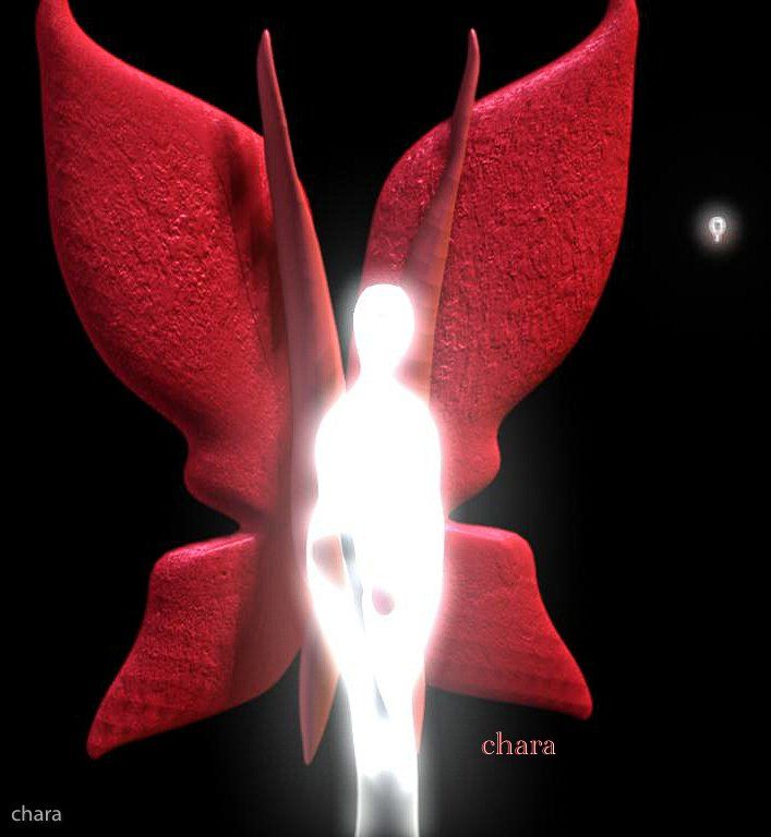 Ngel'Art - chara - 3D - Digital arts - white glowing angel