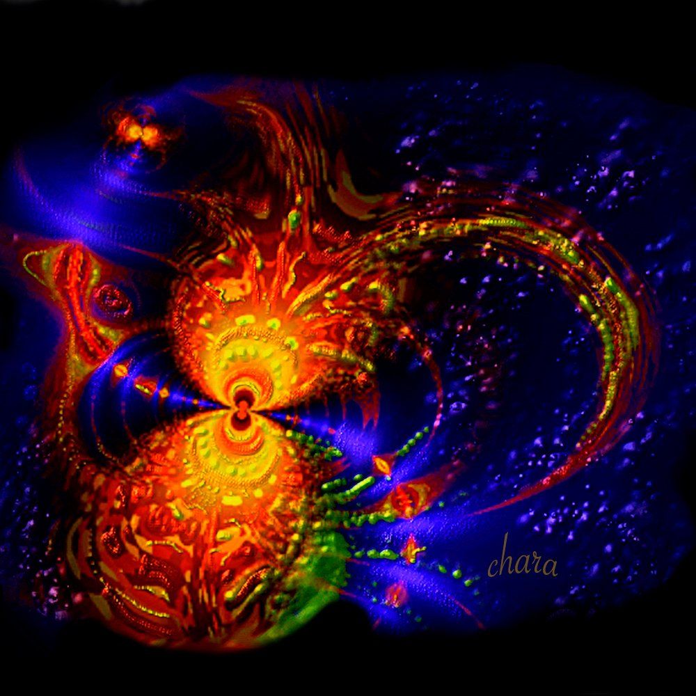 chara digital art - universe - cell divisions