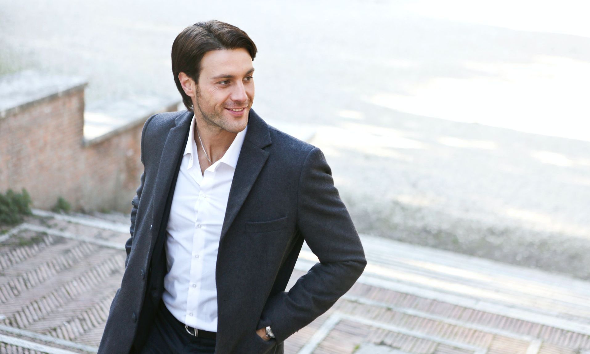 A man looking to his brighter future