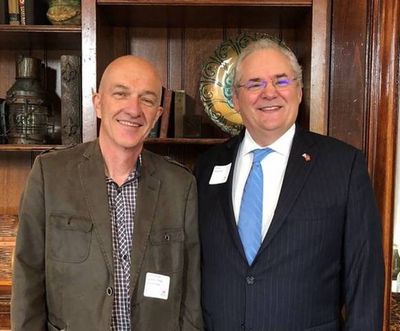 Swiss Consul and Director of SwissnexBoston, Hon. Christian Simm with Marc Redlich Hon. Christian Simm