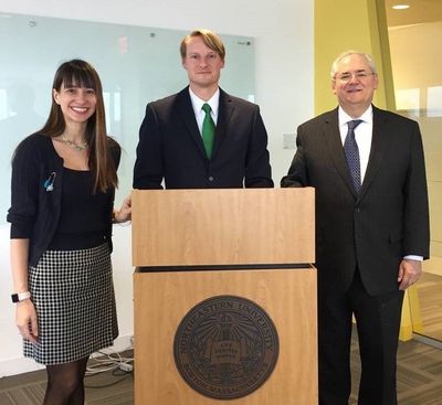 Dr. Thomas Seidel, First Secretary, Political Affairs, at the German Permanent Mission to the UN,  Prof. Mai’a K. Davis Cross of Northeastern University, and Marc Redlich Northeastern University