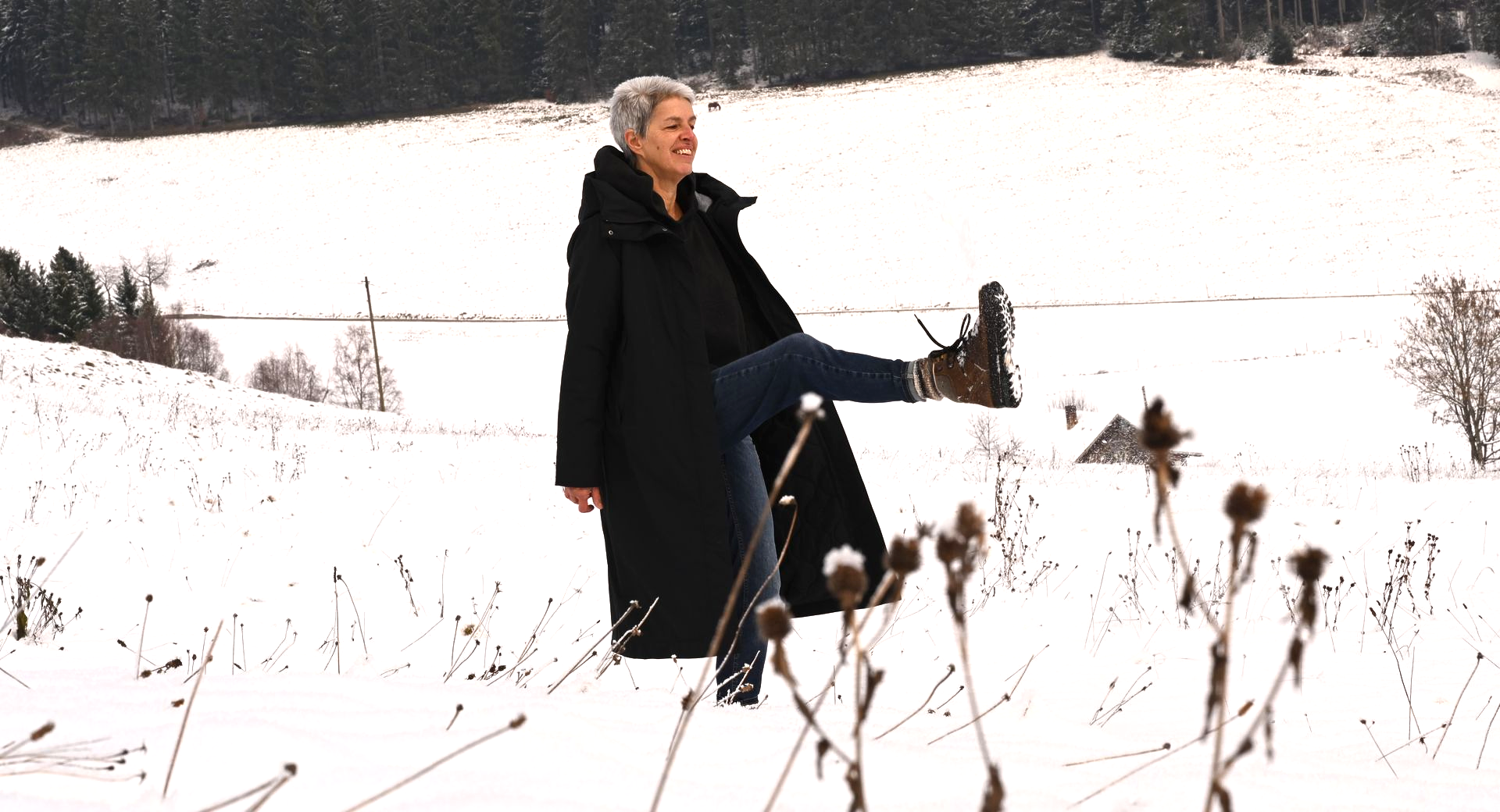Mit einem Wintermantel von VAUDE ab in den Schnee: Am Wochenende im Schwarzwald war das möglich!