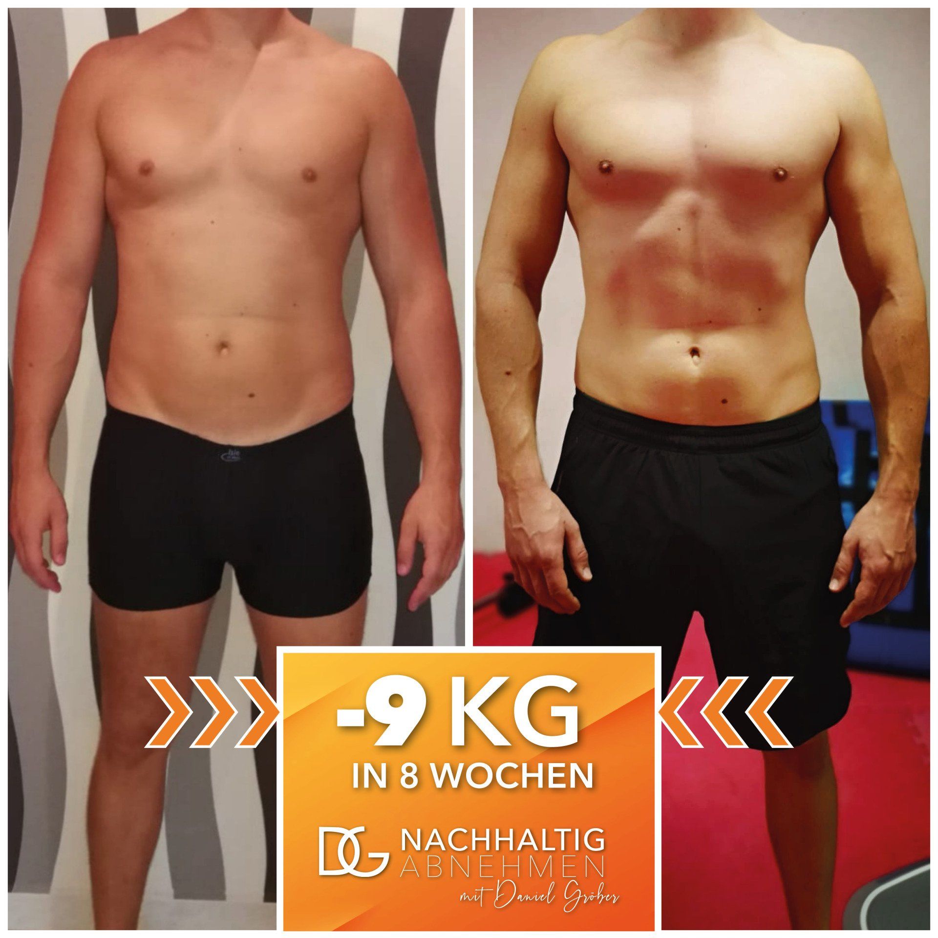 Kundenerfolg Daniel Gröber 9 Kilo Abnehmen in 8 Wochen