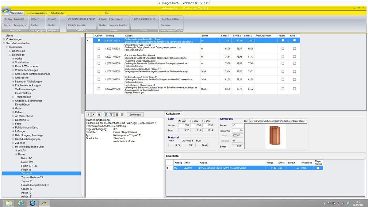Leistungen Dach Der digitale Leistungskatalog Leistungskatalog, Stücklisten, Texte für Dachdecker, Zimmerer und Klempner