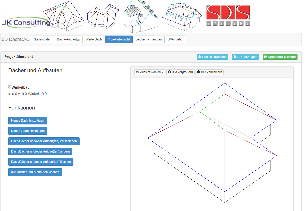 Mobiles Aufmaß 3D-DachCAD Mobil
