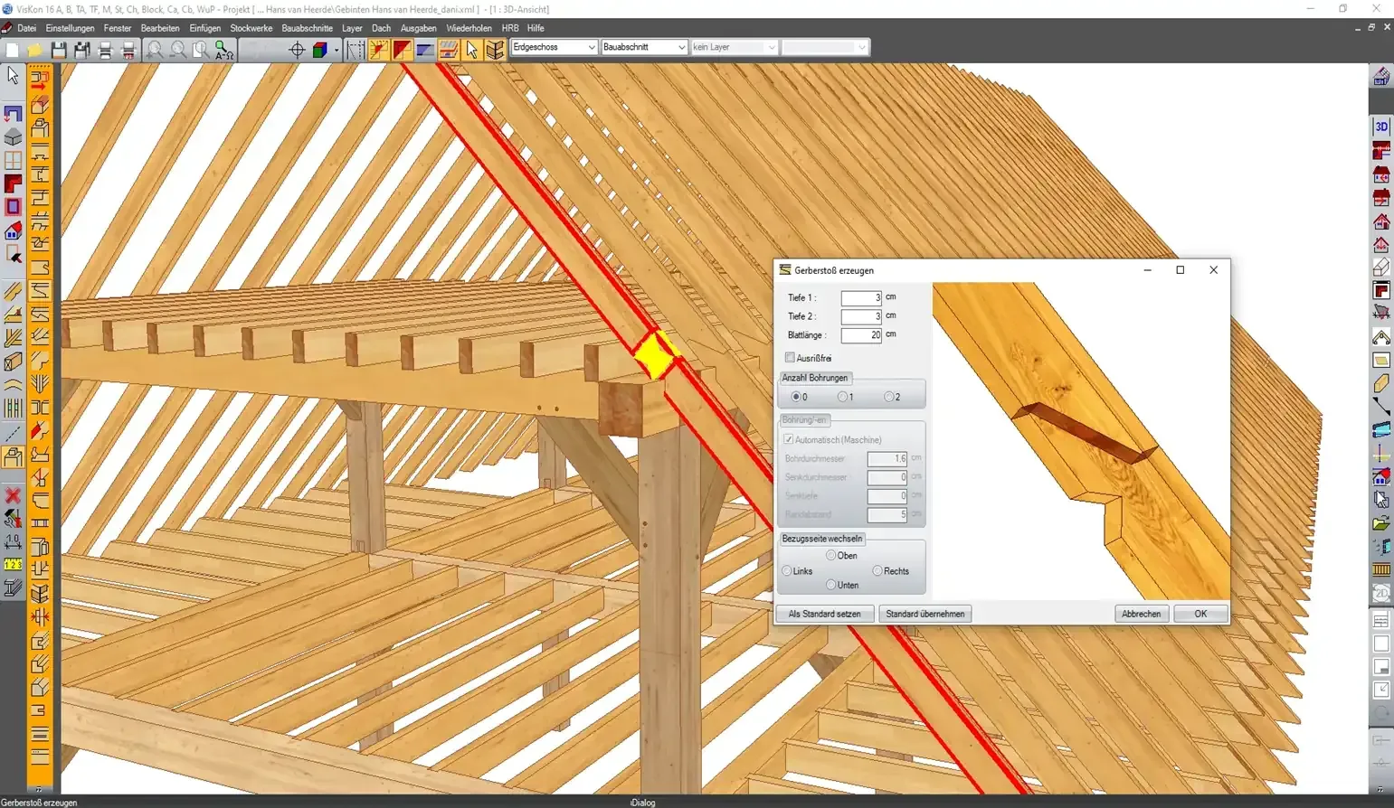 3D CAD Software und CAD CAM Software Um Ihnen die Arbeit zu erleichtern und die Resultate noch anschaulicher zu gestalten, leistet die 3D CAD Software gute Dienste. So werden die gewünschten Ergebnisse noch anschaulicher und können besser beim Kunden präsentiert werden – denn dieser kann sich so als Laie das Endergebnis um ein Vielfaches besser vorstellen. Neben dieser Holzkonstruktion Software bieten wir außerdem eine CAD CAM Software an, mit der die Planung, die Entwicklung und die Fertigung von Prototypen, fertigen Bauteilen und Produktionsabläufen noch detaillierter dargestellt werden kann. So ausgerüstet wird die Holzbauplanung für Ihr Unternehmen zum Kinderspiel.