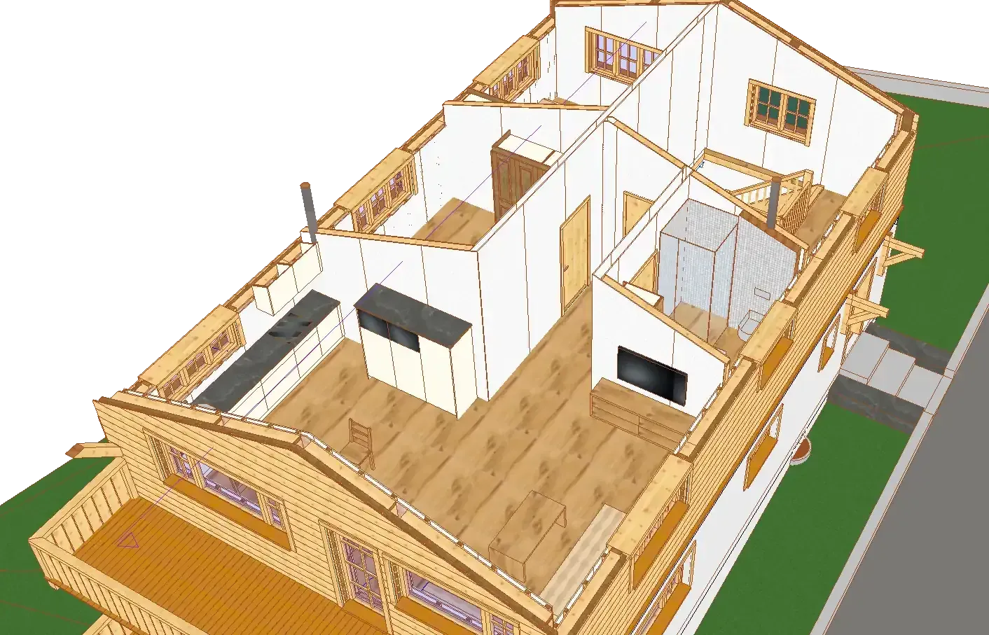 3D CAD Software und CAD CAM Software Um Ihnen die Arbeit zu erleichtern und die Resultate noch anschaulicher zu gestalten, leistet die 3D CAD Software gute Dienste. So werden die gewünschten Ergebnisse noch anschaulicher und können besser beim Kunden präsentiert werden – denn dieser kann sich so als Laie das Endergebnis um ein Vielfaches besser vorstellen. Neben dieser Holzkonstruktion Software bieten wir außerdem eine CAD CAM Software an, mit der die Planung, die Entwicklung und die Fertigung von Prototypen, fertigen Bauteilen und Produktionsabläufen noch detaillierter dargestellt werden kann. So ausgerüstet wird die Holzbauplanung für Ihr Unternehmen zum Kinderspiel.