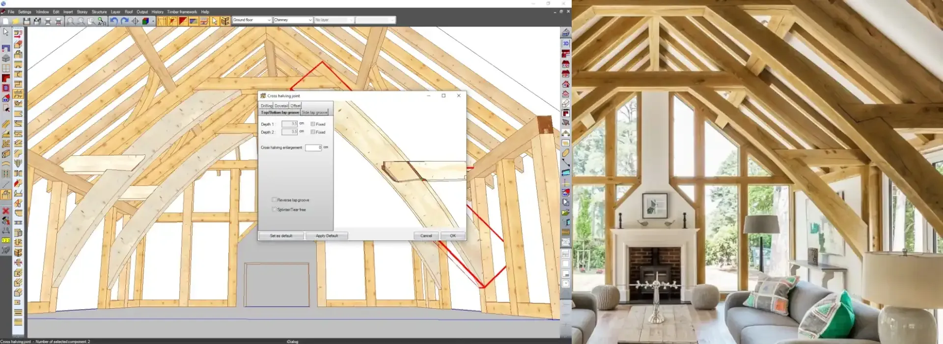 VisKon V18  - Die Profi-Komplettlösung Holzbau Abbund Konstruktionssoftware der neuesten Generation Dach - Wand - Maschine - 3D-CAD/CAM - 2D-Plan - Aufmaß  Top geeignet für: Zimmerei, Holzbaubetrieb, Ingenieurbüro, Dachdeckerbetrieb, Fertigbaufirma, Blockbaufirma, Abbundzentrum