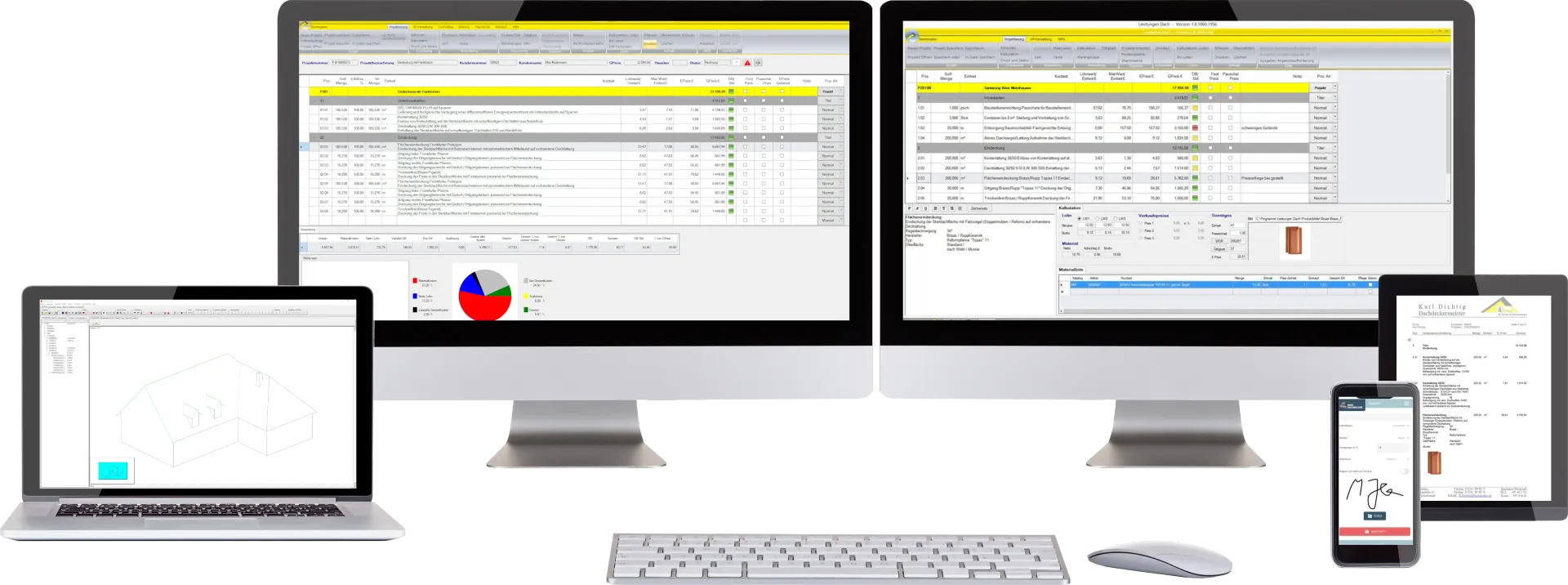 smartDach - einfach komplett kalkulieren smartDach – Unser Premium Kalkulationsprogramm für Dachdecker Effiziente Branchenlösungen für das Handwerk – das ist unser Spezialgebiet. Das Handwerk ist unsere Leidenschaft und unser Ziel ist es, dieses mithilfe moderner Technologie so smart wie möglich zu gestalten. Deshalb bieten wir hochentwickelte Softwares und Rechenprogramme für viele verschiedene Handwerksberufe an. Insbesondere legen wir unseren Fokus auf den Dachbau und unterstützen Ihre Firma mit unserem Kalkulationsprogramm für Dachdecker, Zimmerer und Klempner. smartDach ist unser Premium Kalkulationsprogramm für Dachdecker, Zimmerer und Klempner. Das Kalkulationsprogramm für Dachdecker kalkuliert einfach komplett, ist leicht zu bedienen und erleichtert Ihnen das Handwerk erheblich. Lernen Sie jetzt den neuen Assistenten Ihres Unternehmens kennen!