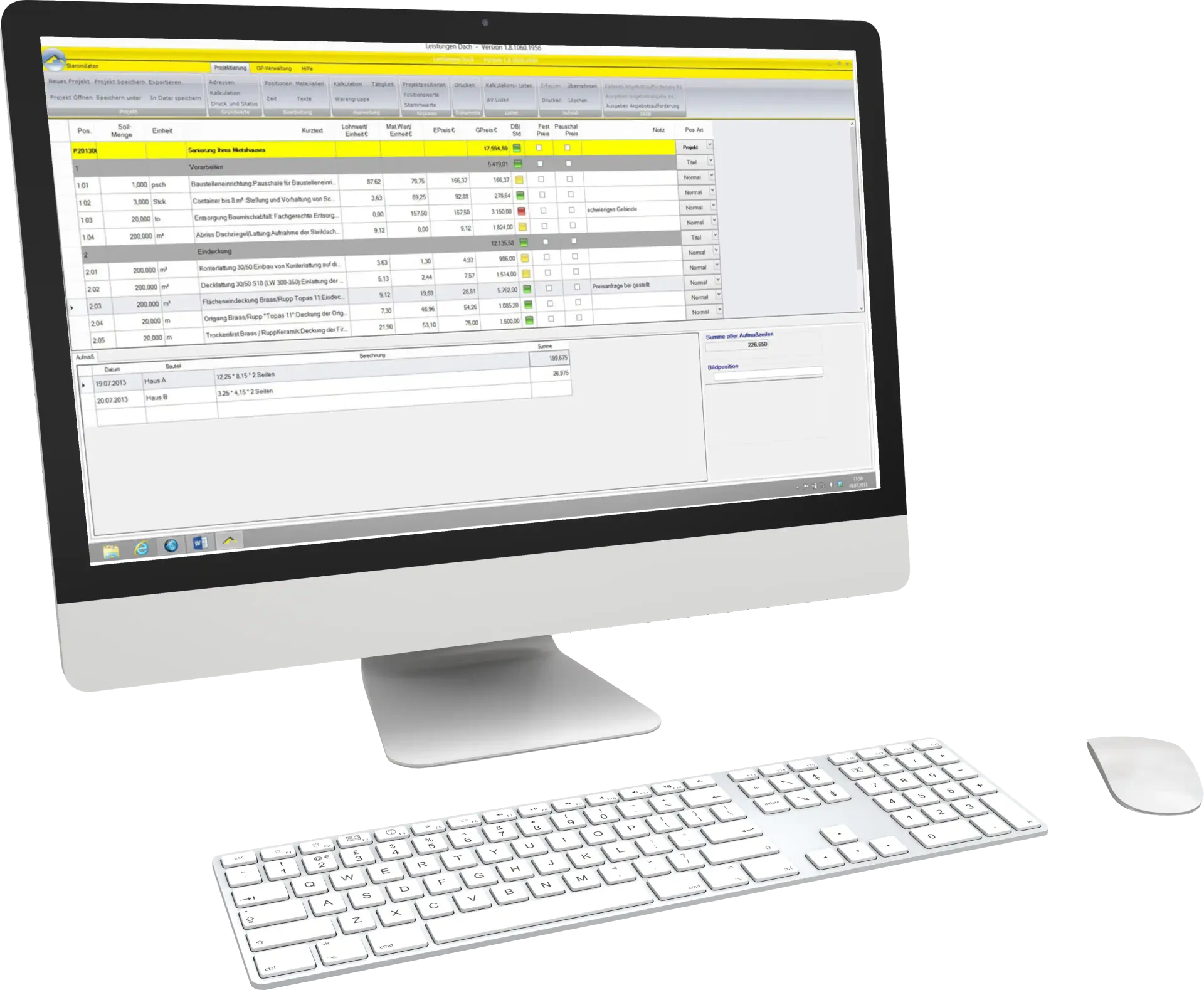 smartDach - die Dachdecker Software mit integriertem Leistungskatalog für Dachdecker-, Spengler- und Zimmererarbeiten