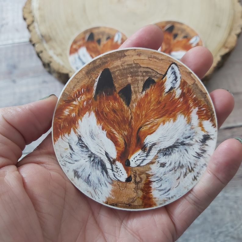'Fox Love' vinyl sticker