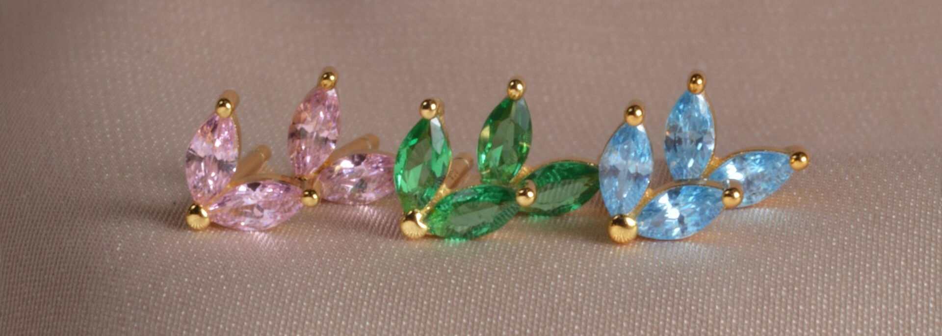 Syrenias Jewelry - pendinetes iris en plata y oro Syrenias Jewelry - pendinetes iris en plata y oro