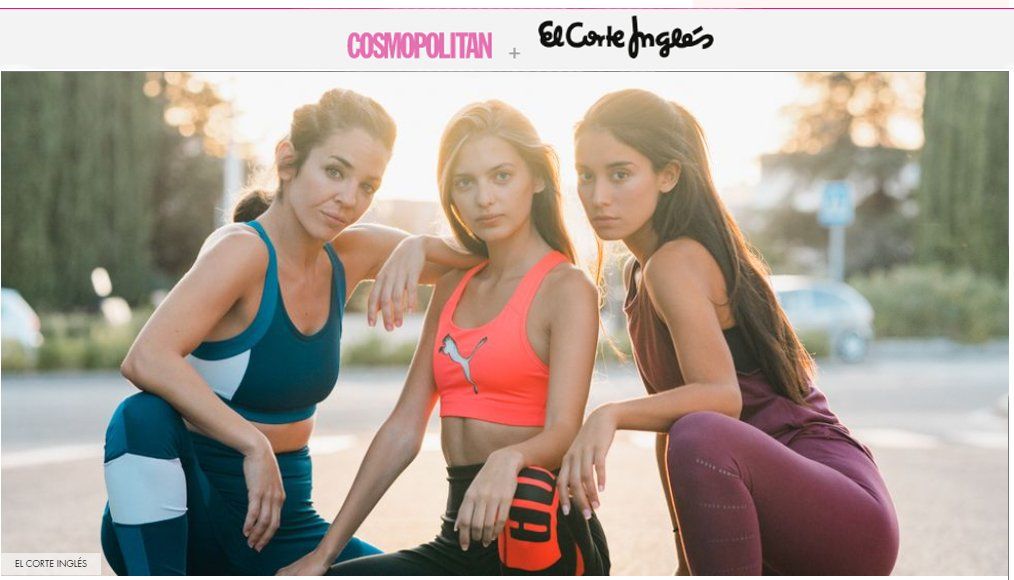 Sara Pericacho para la campaña del Corte Ingles en Cosmopolitan