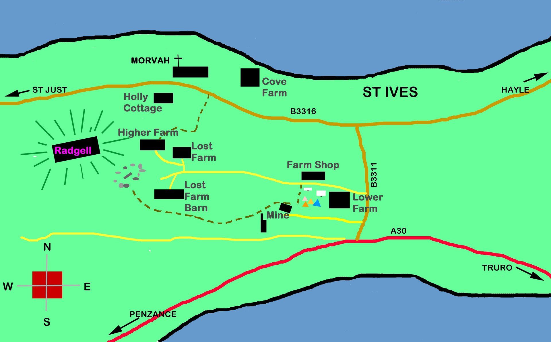 The Treloar homelands from Broken Dove by Cornish author L A Kent