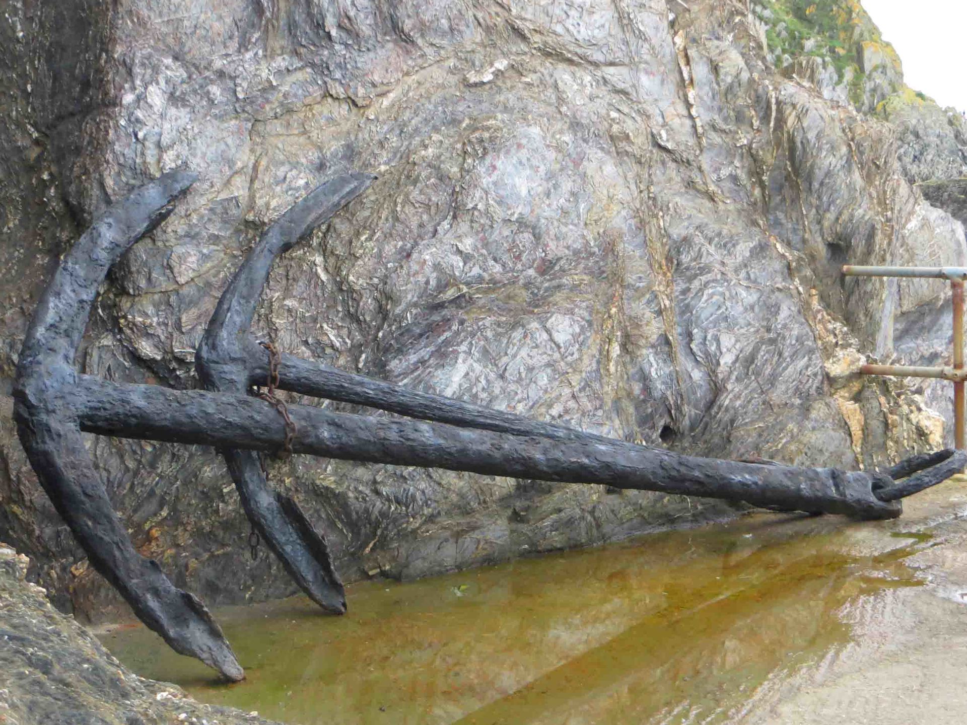 anchors on Mevagissey quayside L A Lent Rogue Flamingo DI Treloar series
