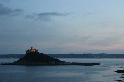 St Michael's Mount at dawn Cornwall in photo gallery by L A Kent author of Broken Dove