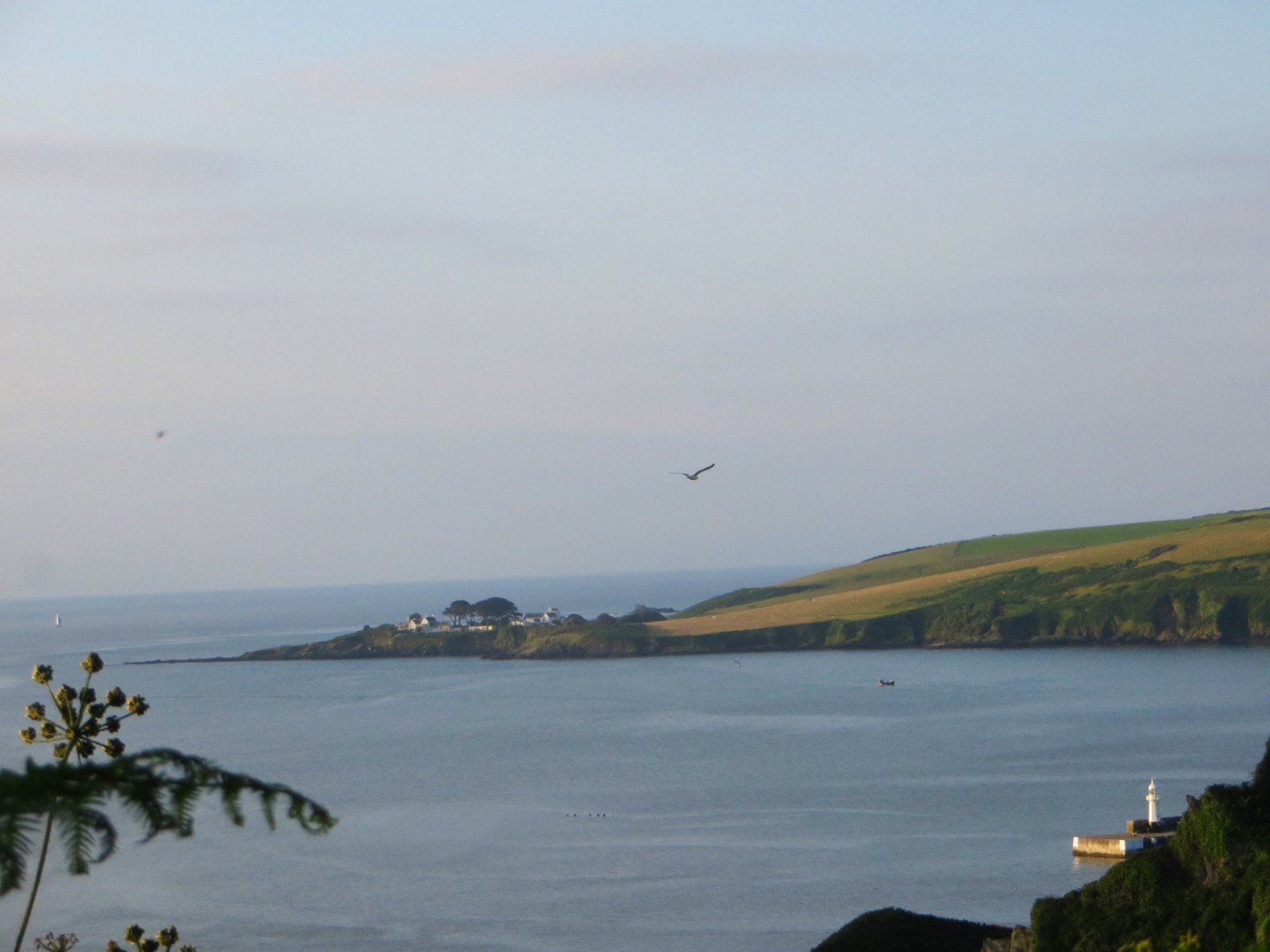 Chapel Point and Mevagissey lighthouse