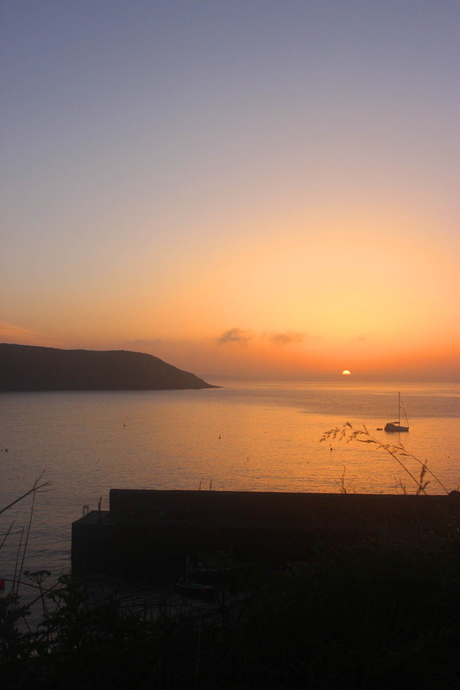summer sunrise east of Gorran Haven L A Kent Rogue Flamingo DI Treloar series