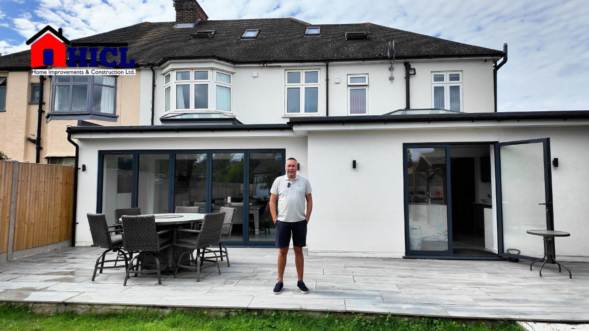 Open plan kitchen extension with 3.5 metre rear build and structural steels in Berryland