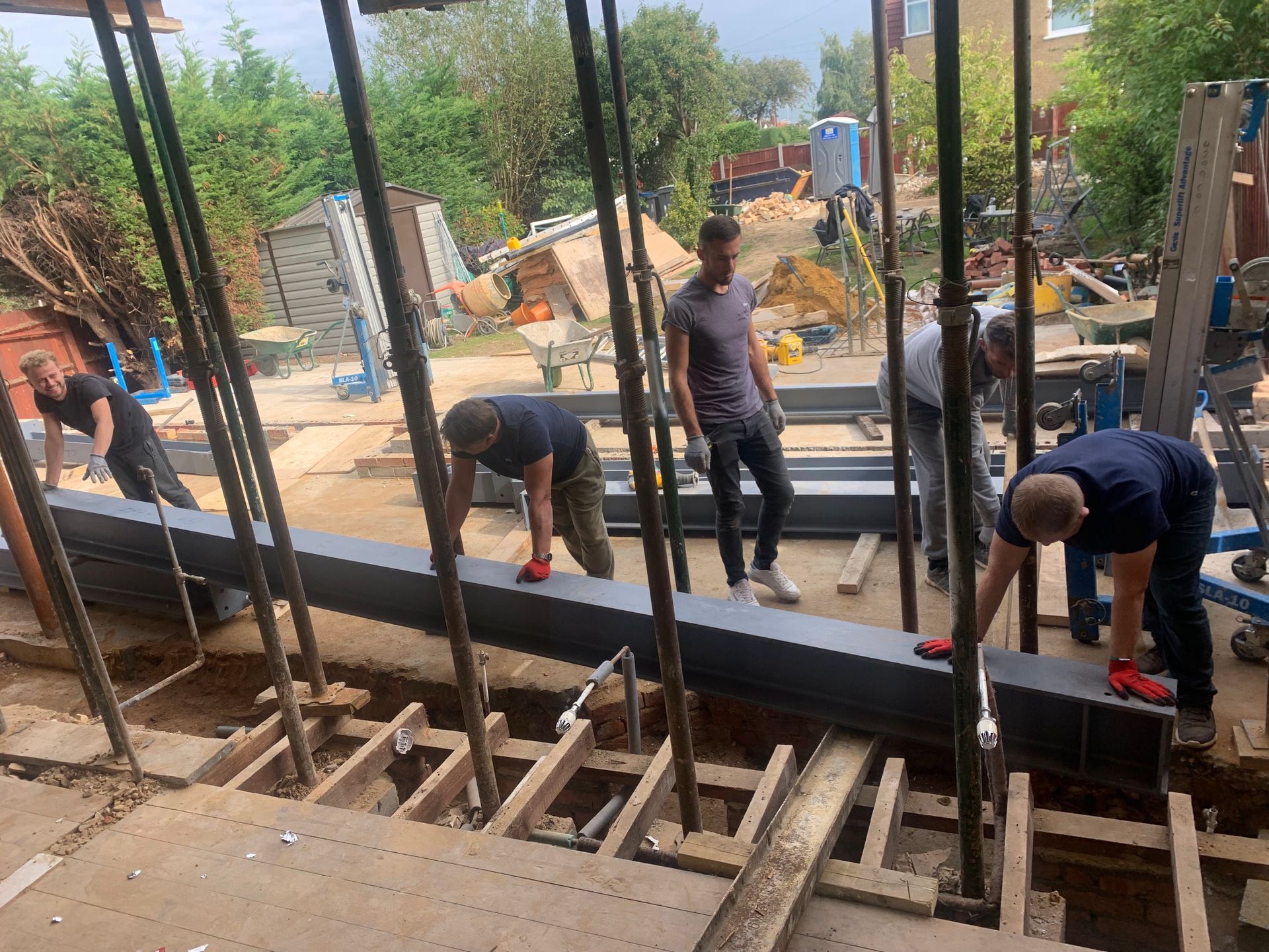 Extension steel beams