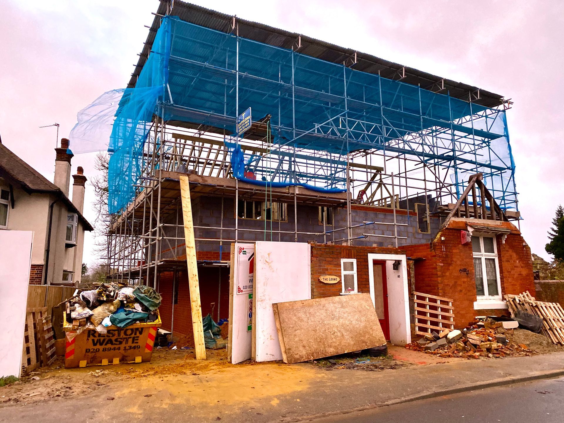 New build scaffolding