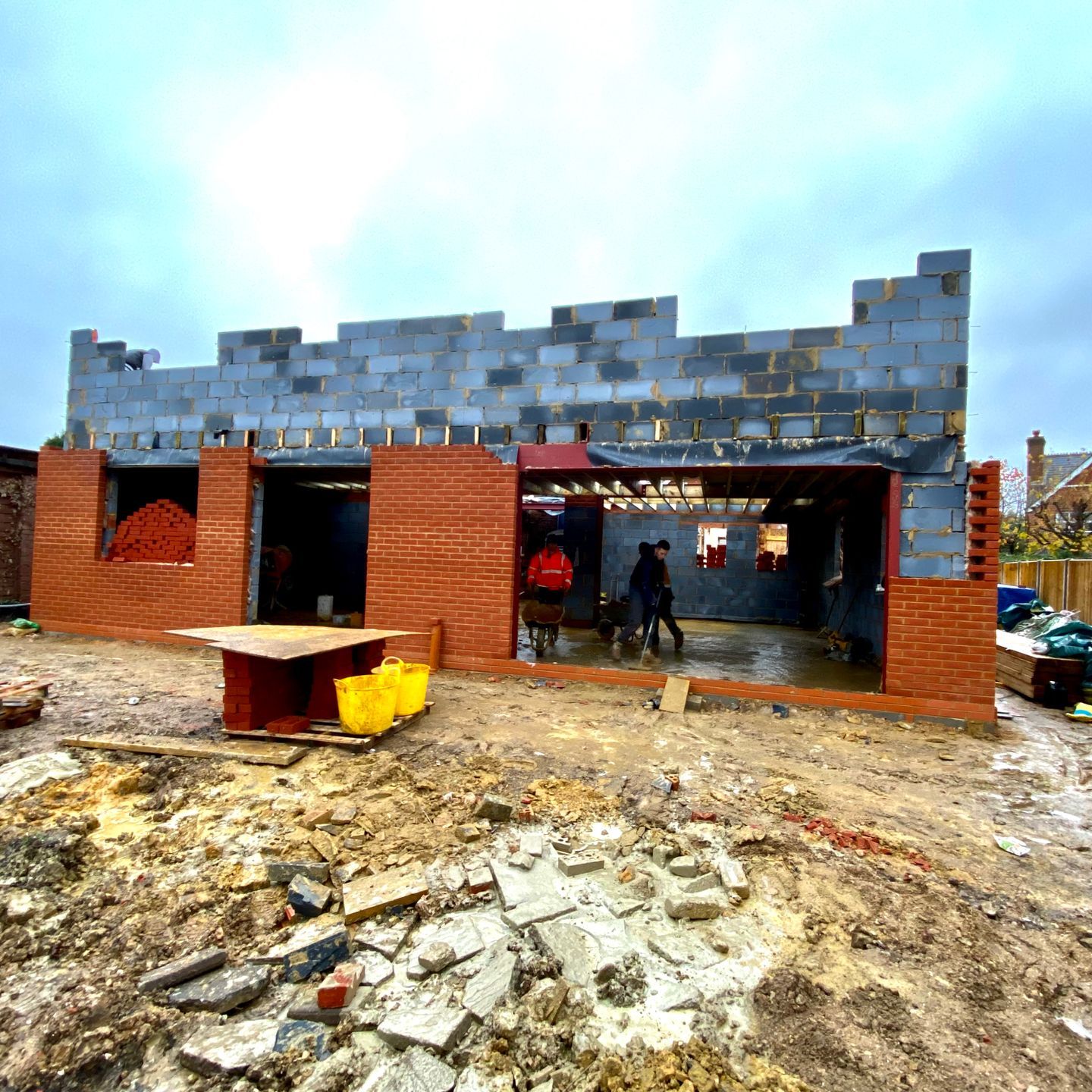 New build walls Worcester Park