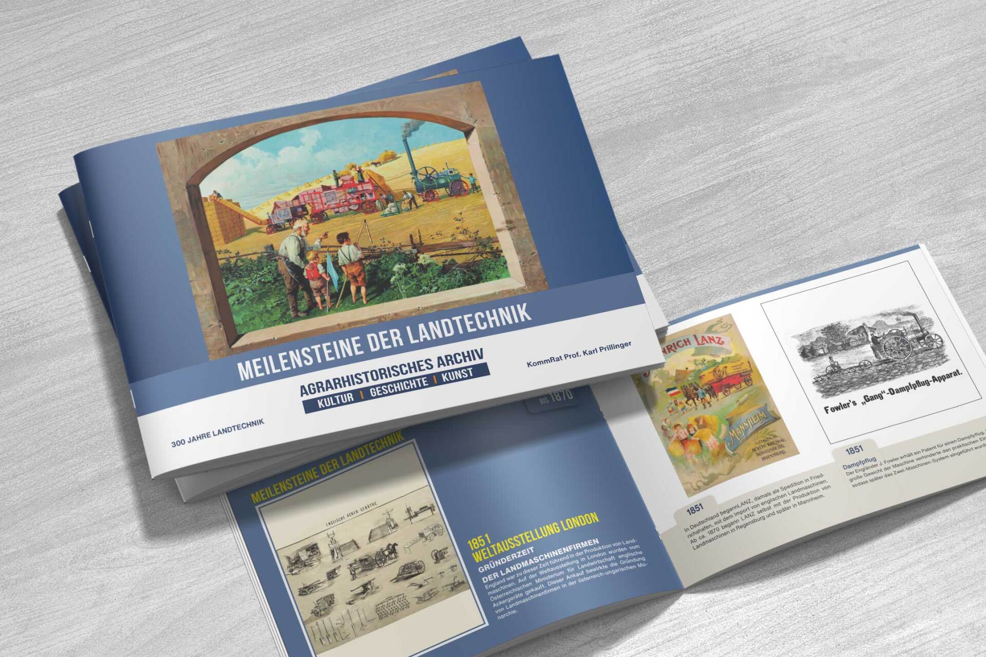Broschüre über die Meilensteine der Landtechnik herausgegeben von Karl Prillinger