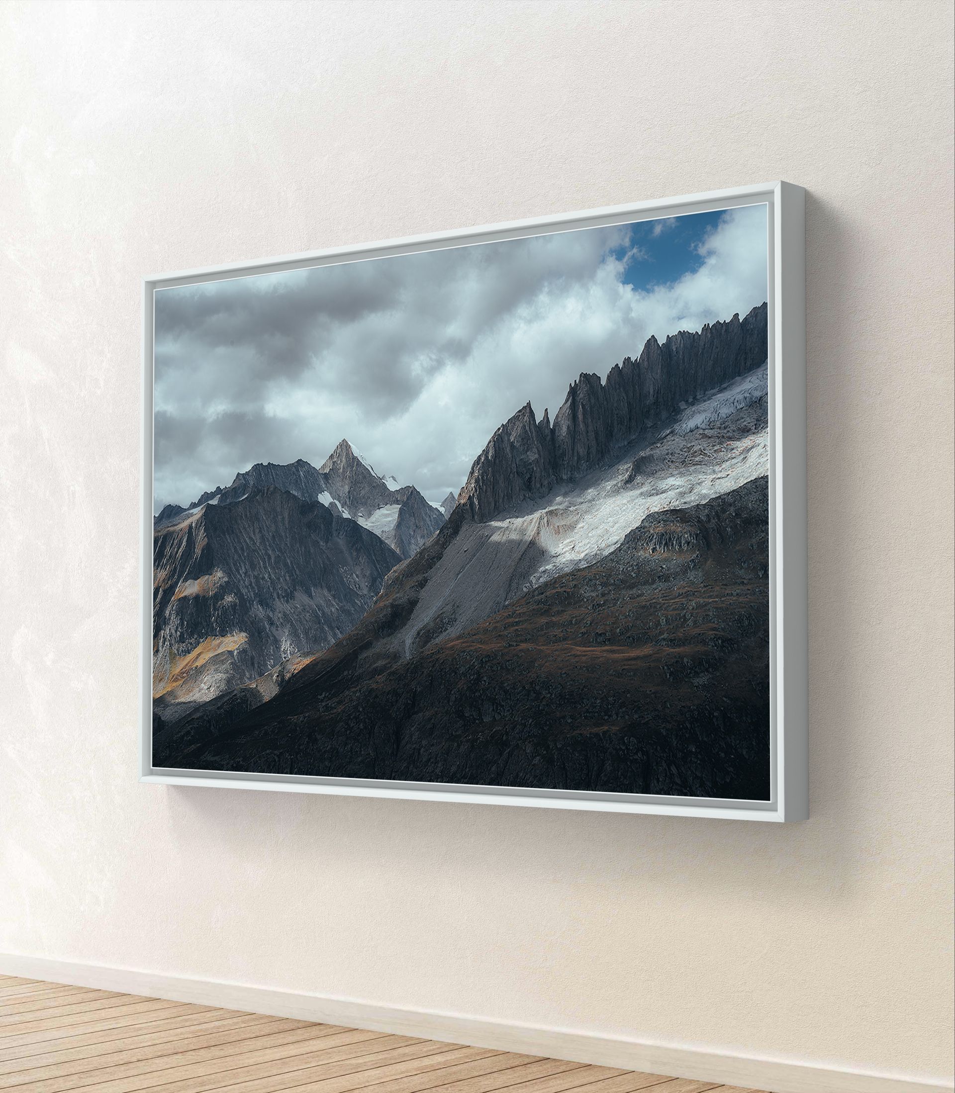 Wandbild The View - Naturkunst auf Aluminium Dibond Fineart Hahnemühle im weißen Schattenfugenrahmen Meine Landschaftsfotografien als Wandbilder