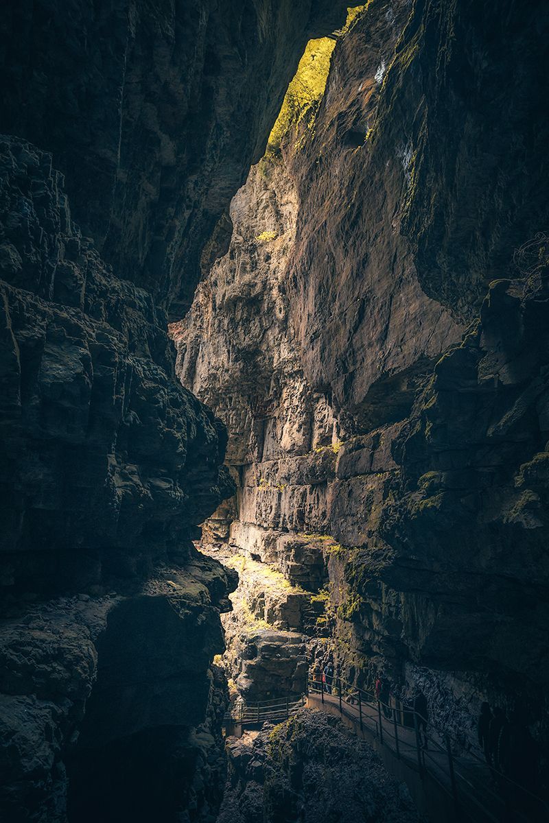 Zwischen den Felswänden in der Breitachklamm, Allgäu, Bayern