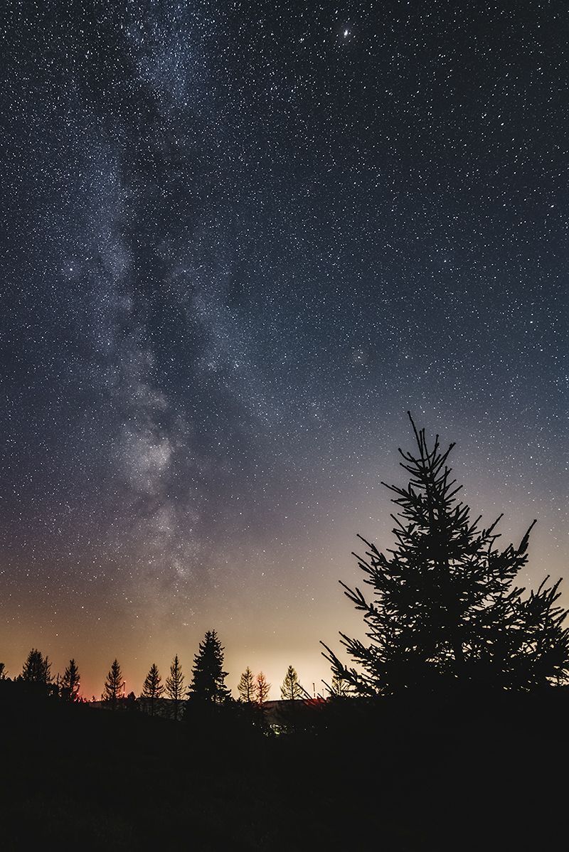 Die Milchstraße über dem Teutoburger Wald, Deutschland