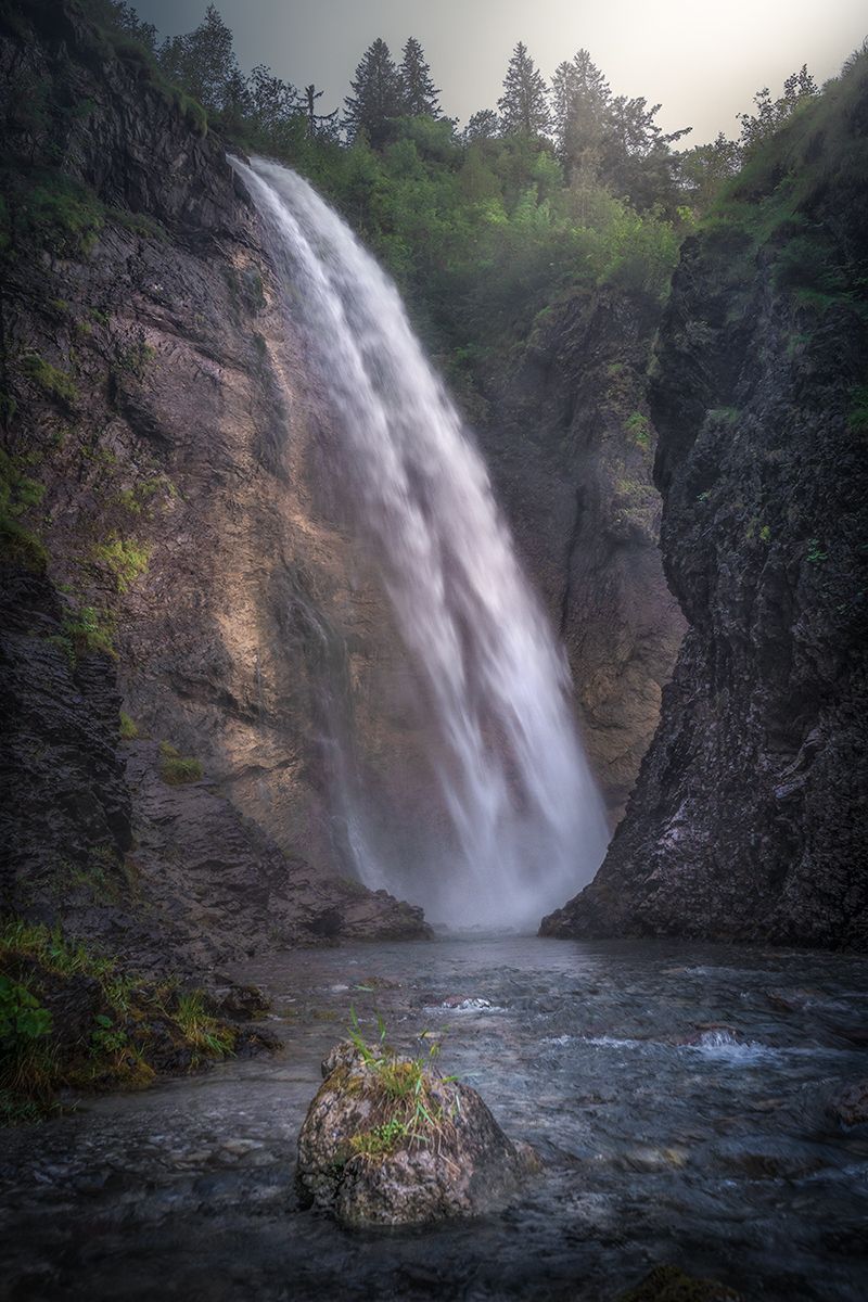Grosser Wasserfall im Oytal, Allgäu, Bayern