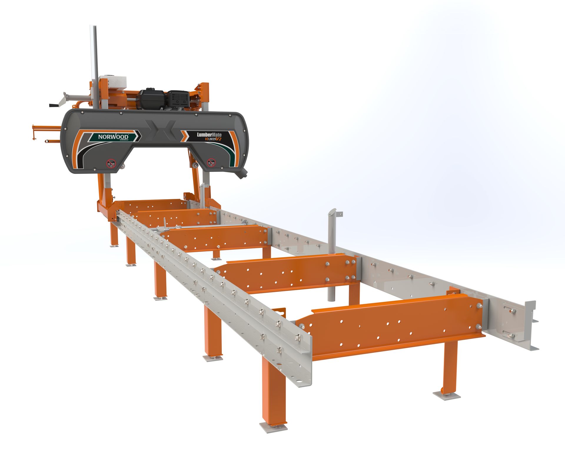 vue longueur MN27 scierie mobile à grumes Norwood canadienne