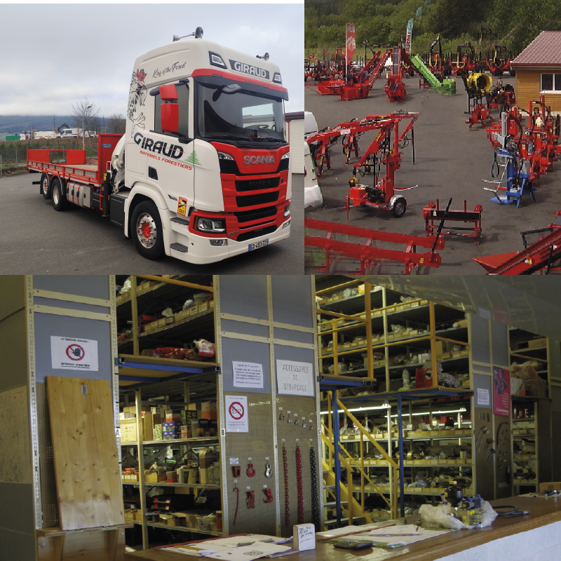 les services et les camions de giraud forest