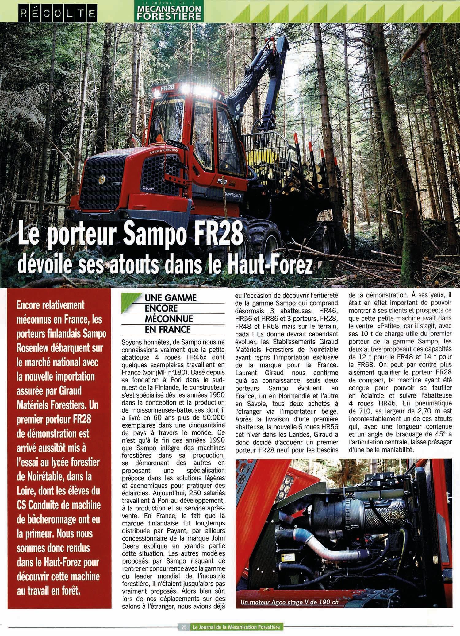 couverture article magazine mécanisation forestière mai 2025
