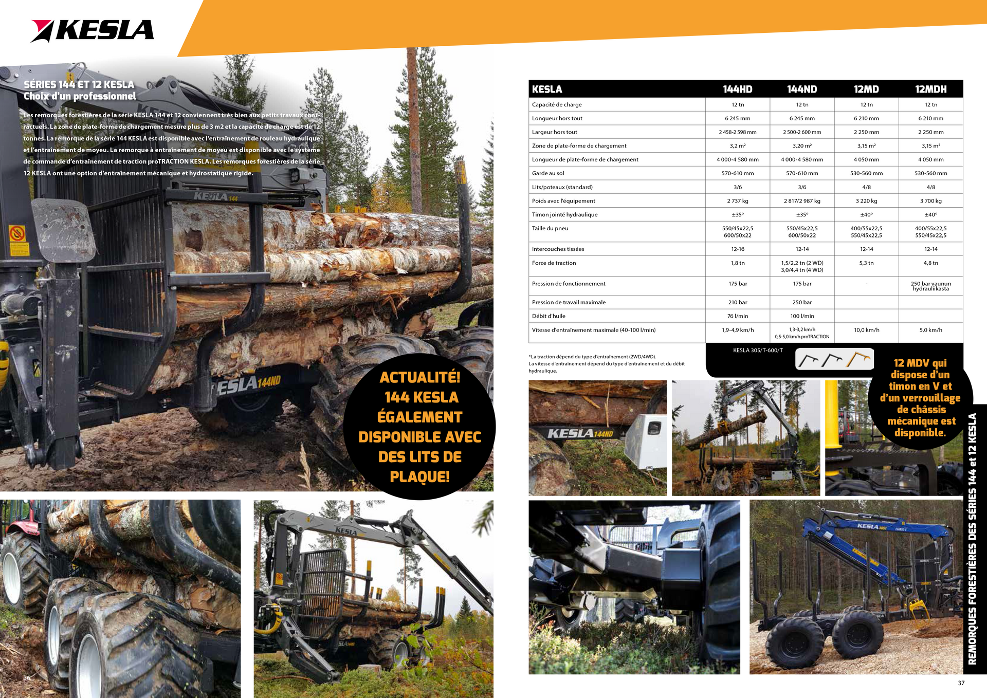 page brochure de KESLA remorque 144