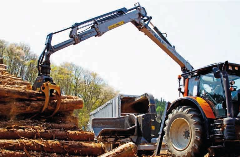 grue forestiere kesla 200 au travail