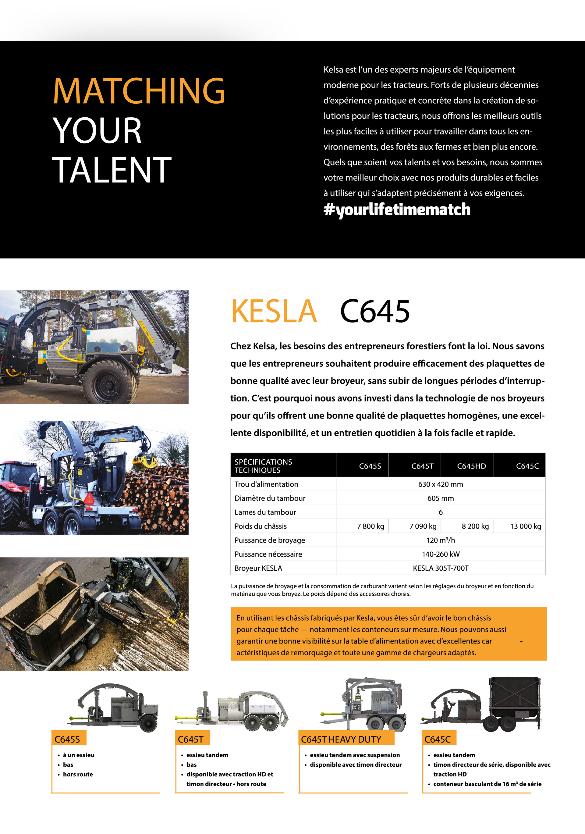 cliquez pour voir brochure de KESLA C645 déchiqueteuse