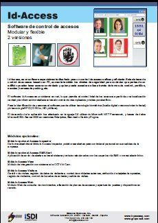 Catálogo Software de control de accesos IdAccess Catálogo Software de control de accesos IdAccess