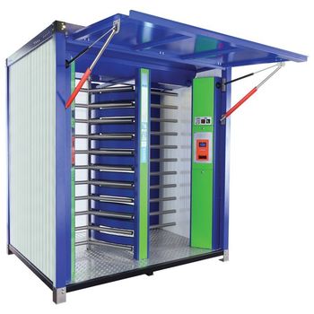 Container para tornos de altura completa y torniquetes Container para tornos de altura completa y torniquetes