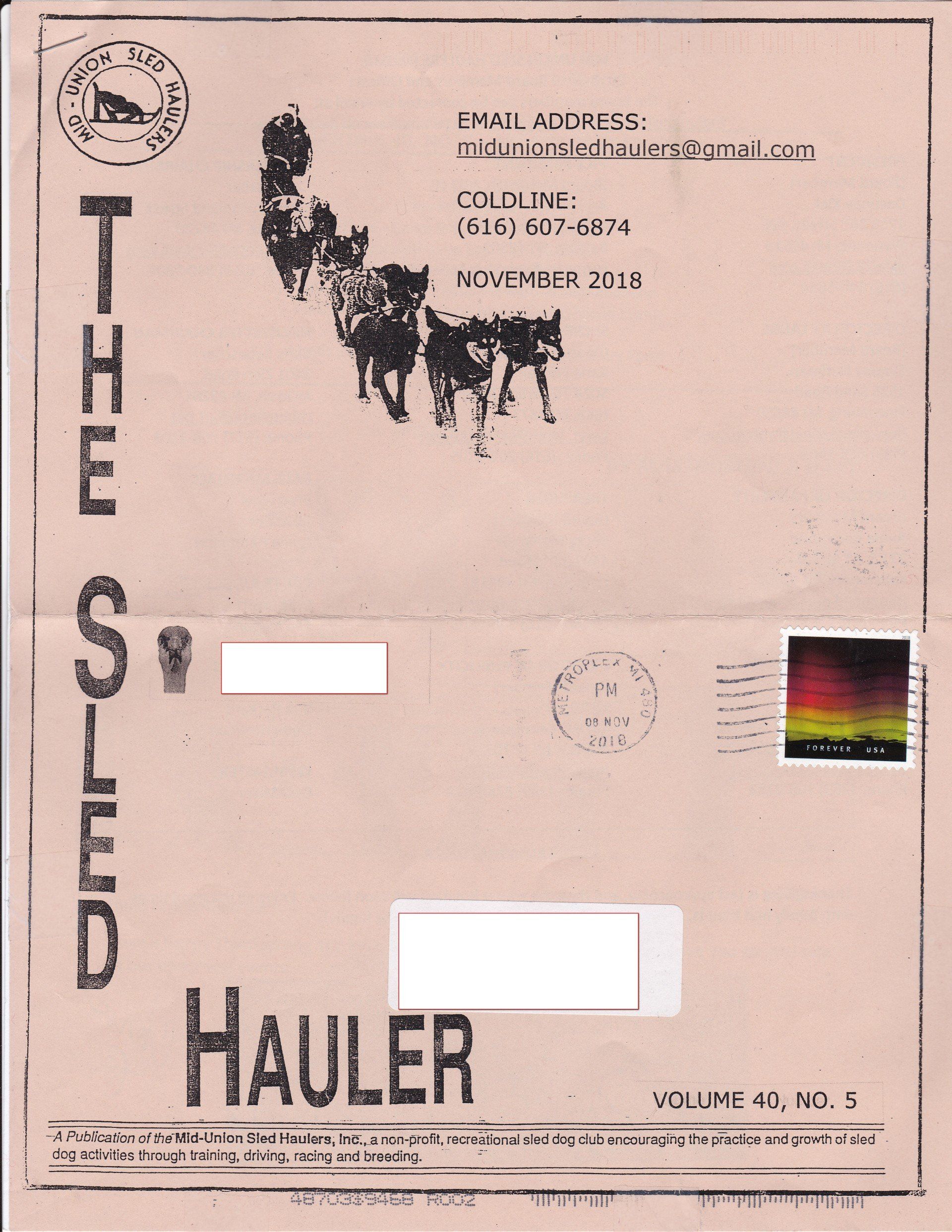 Newsletter The Sled Hauler Newsletter