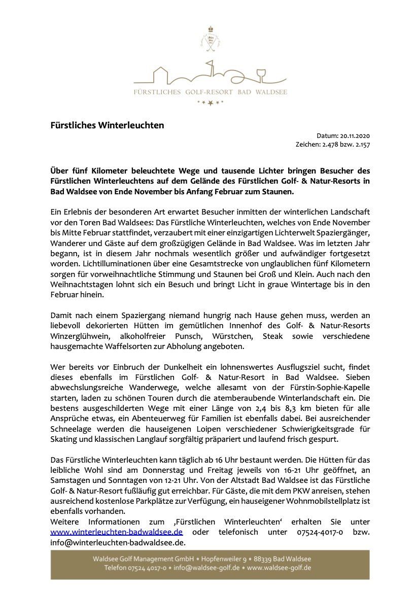 Fürstliches Golf-Resort Bad Waldsee, Golf, 45-Loch Golf-Anlage, LED Nachtgolf-Anlage, Golfschule, Golfturniere, New Course, Old Course, 9-Loch-Kurzplatz, Greenkeeping, Fürstlicher Golf-Club Oberschwaben, Fürstliches Golf-Hotel, Golf-Angebote, Golf-Schnupperkurse, Natur-Lehrpfad, Rund-Wanderwege, Kaffee, Restaurant, Vinothek, erlesene Weine, Bar, selbstgebackene Kuchen, Snacks, Mittagstisch, Sonnenterrasse, Gin - Greenkeeper's Cut, Bier vom Fass, kleine Gerichte, Burger, vegetarisch, vegan, Laktose frei, Gluten frei, Café-Restaurant Ausblick T-19, Restaurant im Hofgut