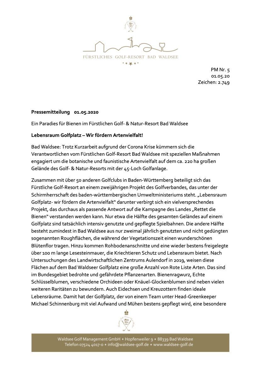 Fürstliches Golf-Resort Bad Waldsee, Golf, 45-Loch Golf-Anlage, LED Nachtgolf-Anlage, Golfschule, Golfturniere, New Course, Old Course, 9-Loch-Kurzplatz, Greenkeeping, Fürstlicher Golf-Club Oberschwaben, Fürstliches Golf-Hotel, Golf-Angebote, Golf-Schnupperkurse, Natur-Lehrpfad, Rund-Wanderwege, Kaffee, Restaurant, Vinothek, erlesene Weine, Bar, selbstgebackene Kuchen, Snacks, Mittagstisch, Sonnenterrasse, Gin - Greenkeeper's Cut, Bier vom Fass, kleine Gerichte, Burger, vegetarisch, vegan, Laktose frei, Gluten frei, Café-Restaurant Ausblick T-19, Restaurant im Hofgut